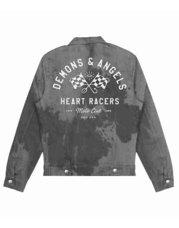 Grey Denim G-Eazy Racer Jacket - Image 2