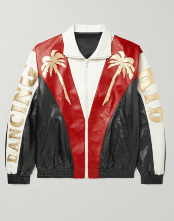 G-Eazy Palm Tree Leather Jacket Red & White